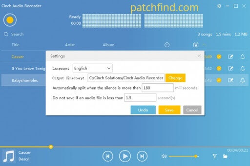 Cinch Audio Recorder 4.0.2 Crack + KeyCode full Version [2021